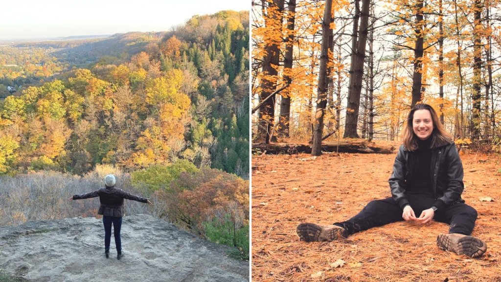 Our favorite fall combo? Cool hikes and colorful leaves. 🤝 📸:  @its_ann_calling #WoolWednesday #GoFarFeelGood #Hiking