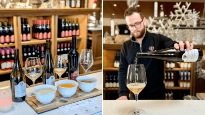 Wine and soup flight niagara